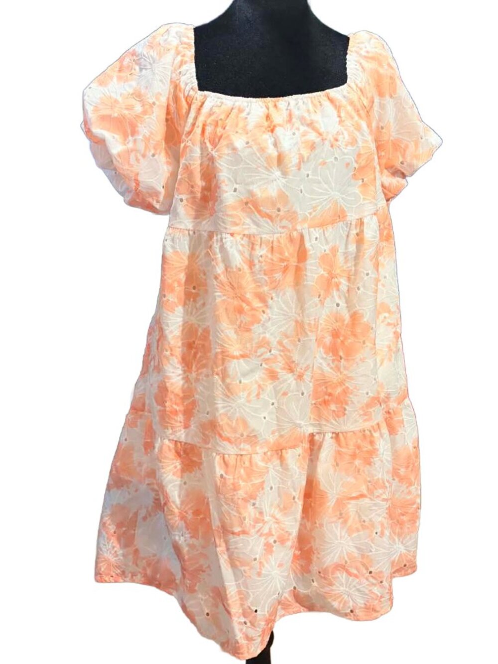 POLAGRAM Embroidered Cotton A-Line Mini Dress